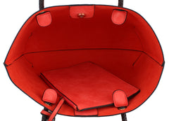 Gianna Faux Saffiano Leather Special Handle Tote