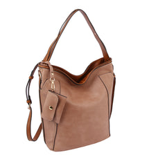 Thea Faux Leather Boho Tote Bag