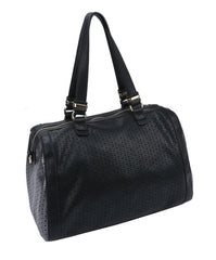 Jessie Metallic Faux Leather Duffel Bag