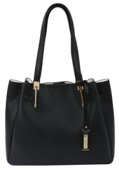 Melanie Faux Leather Work Tote Bag