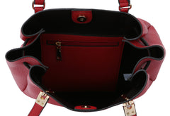 Melanie Faux Leather Work Tote Bag