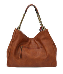 Leslie Faux Leather Hobo Tote Bag