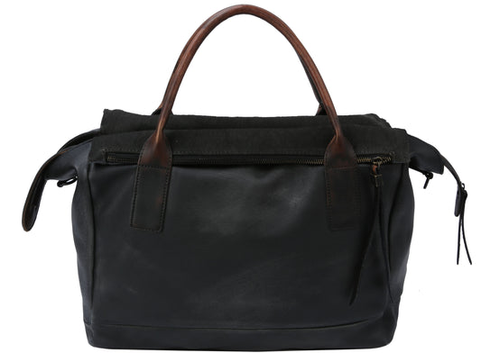 Ronnie Faux Leather Weekend Messenger Bag