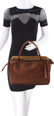 Ronnie Faux Leather Weekend Messenger Bag