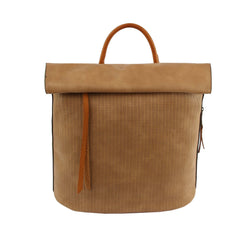 Sawyer Faux Leather Rolltop Backpack