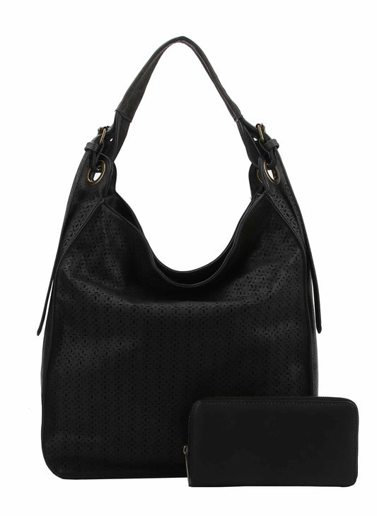 Megan 2in1 Faux Leather Hobo Shoulder Bag