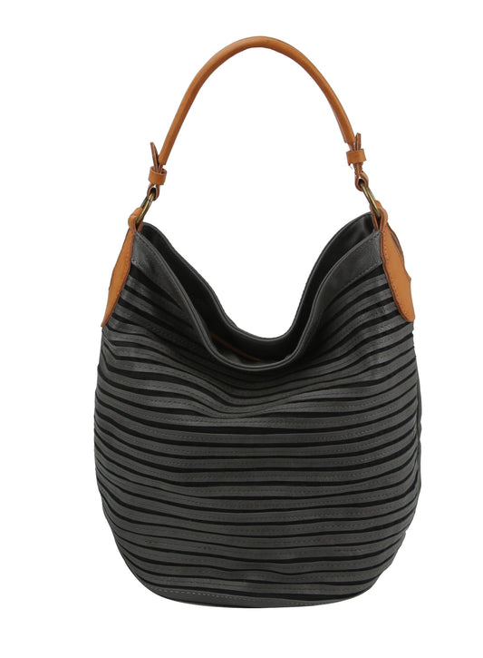 Strappy Leather Hobo Bag