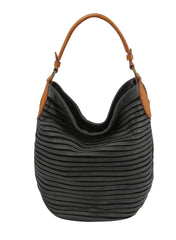Strappy Leather Hobo Bag