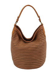 Strappy Leather Hobo Bag