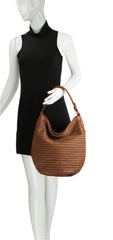 Strappy Leather Hobo Bag