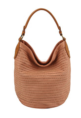 Strappy Leather Hobo Bag