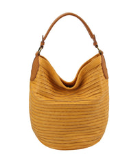 Strappy Leather Hobo Bag