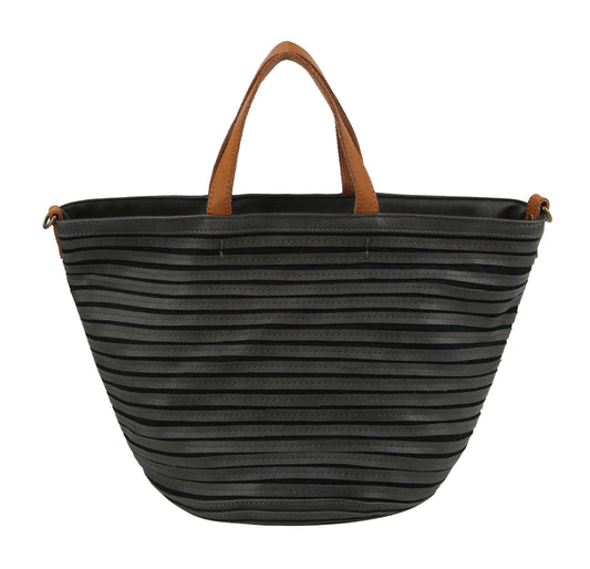 Strappy Leather Tote Bag