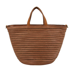Strappy Leather Tote Bag