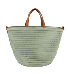 Strappy Leather Tote Bag