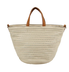 Strappy Leather Tote Bag