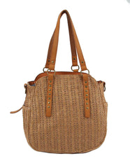 Woven Straw Tote Bag
