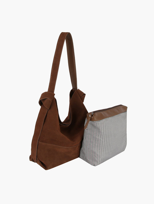 Kristin 2in1 Chamois Leather Shoulder Bag and Insert