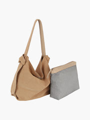 Kristin 2in1 Chamois Leather Shoulder Bag and Insert