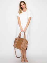 Claire Chamois Leather Travel Duffel Bag