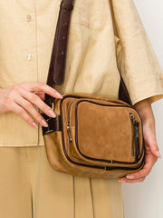 Gemma Chamois Leather Snapshot Crossbody Bag