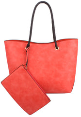 Gianna Faux Saffiano Leather Special Handle Tote