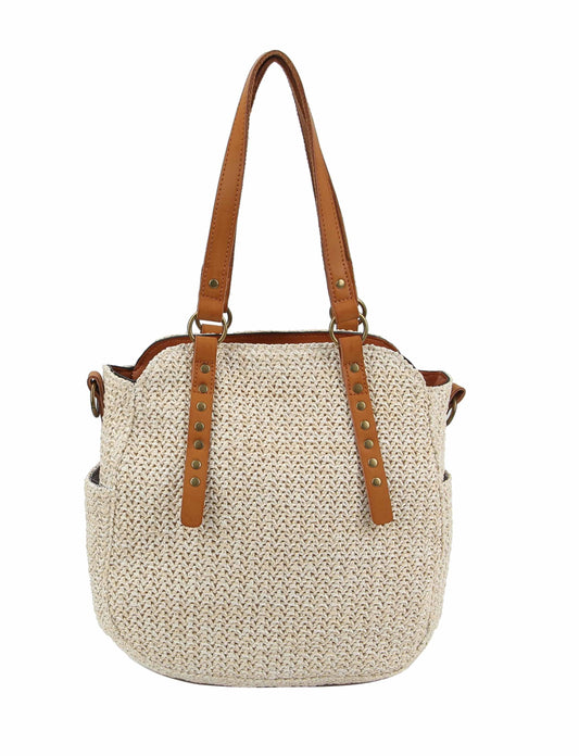 Woven Straw Tote Bag