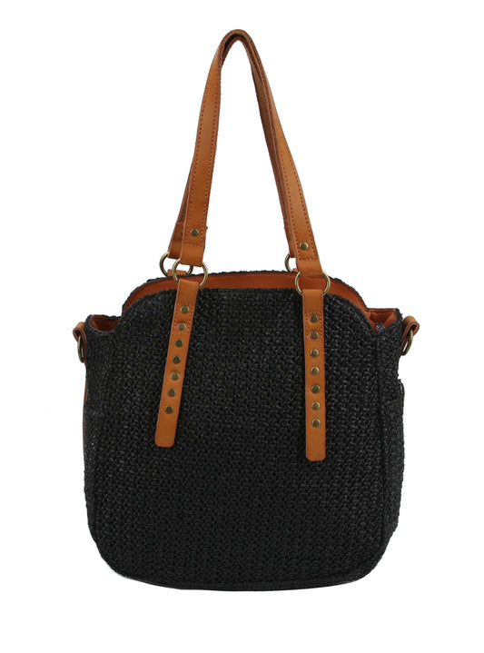 Woven Straw Tote Bag