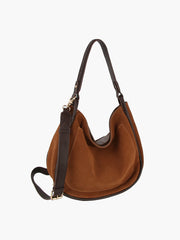 Nia Chamois Leather Crescent Shoulder Bag