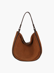 Nia Chamois Leather Crescent Shoulder Bag