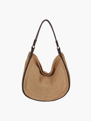 Nia Chamois Leather Crescent Shoulder Bag