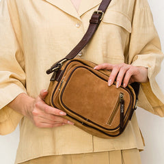 Gemma Chamois Leather Snapshot Crossbody Bag