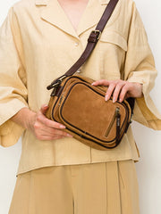 Gemma Chamois Leather Snapshot Crossbody Bag