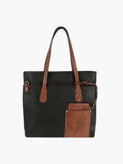 Teagan Faux Leather Tote Bag