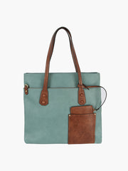 Teagan Faux Leather Tote Bag