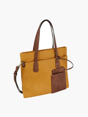 Teagan Faux Leather Tote Bag