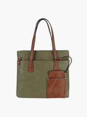 Teagan Faux Leather Tote Bag