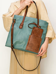 Teagan Faux Leather Tote Bag