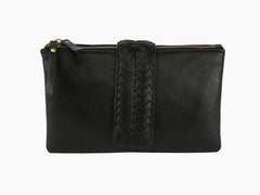 Arwen Clutch Bag with Woven Flap