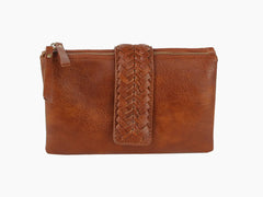 Arwen Clutch Bag with Woven Flap